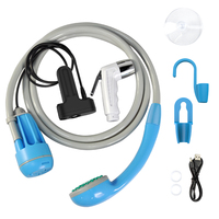 Fournitures d'extérieur Pompe de douche à eau rechargeable USB personnalisée Douche bidet portable avec seau pliant