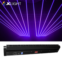 Projecteur laser DJ de discothèque à huit faisceaux RGB, tête mobile DMX512 activée par le son, en aluminium