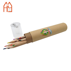 Ensemble de crayons de couleur personnalisés de 12 pièces dans un tube en <span class=keywords><strong>papier</strong></span>, ensemble de papeterie crayons de couleur pour cadeau promotionnel - Product Image 6