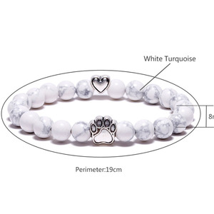 Mode pierre naturelle guérison cristal oeil de tigre 8mm Bracelet de perles alliage griffe de chat Bracelet de perles pour femmes hommes bijoux - Product Image 3