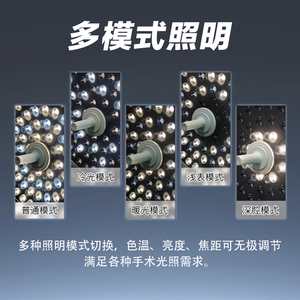 Lâmpada Cirúrgica Portátil LED 700 Sem Sombra para Exame e Operações Cirúrgicas, Luzes de Metal para Hospital Veterinário, Montagem na Parede - Product Image 6