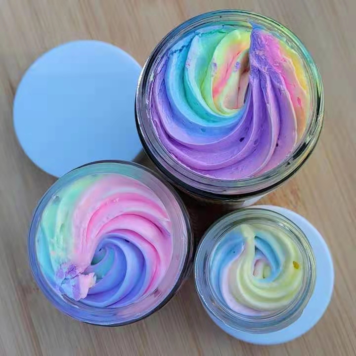 Drivworld 202 Wholesales Private Label Body Butter Kem kcolorful Organic Shea Butter Whipped Butter body scrub container
