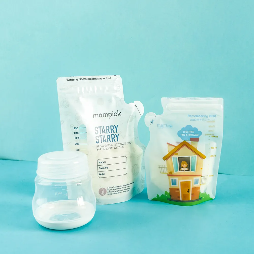 Milk Freezer Bags for Long Term Breastfeeding Storage, Pump Directly into Bags, Nursing Essentials