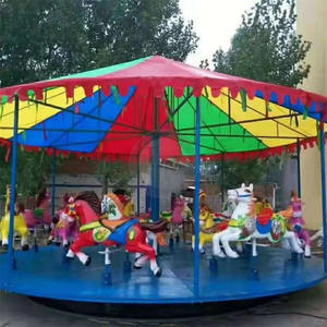 Meilleur prix 16 sièges simples pliants manèges parc Whirligig jeux carrousel sur remorque - Product Image 4