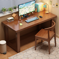 Bureau d'ordinateur en bois massif avec pieds épais, table PC pour bureau à domicile, bureau d'étude et d'écriture, vente en gros pour chambre et appartement