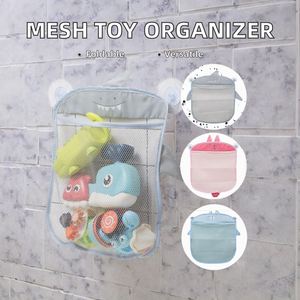 Modern Hanging Mesh Toy Storage Bag Bathroom Organizer for Bathtub Shower <b>Bin</b> Set of Hanging Mesh Toy Storage Bags - Product Image 3
