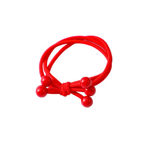 Élastique à cheveux rouge avec nœud chinois, haute élasticité, pour queue de cheval, usage adulte, diamètre 5 cm - Product Image 5