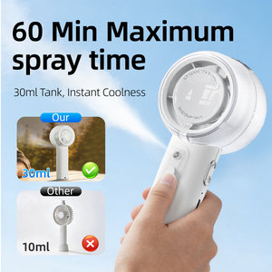 Ventilador de Mano con Rociador de Niebla Fina 2026, Recargable, de Plástico, con Tanque de Agua Grande, Refrigerante, Humidificador, Portátil, Personal, en <span class=keywords><strong>Inglés</strong></span> - Product Image 2