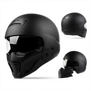 Casque de moto intégral rétro vintage Samurai Black Scorpion Warrior pour hommes, homologué DOT/3C - Product Image 4