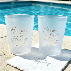 Gobelet en plastique transparent givré, incassable, résistant aux hautes températures, portable, pour mariage et fête, en PP, personnalisable – Vente chaude - Product Image 1