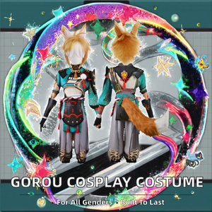 Costume de <span class=keywords><strong>cosplay</strong></span> <span class=keywords><strong>Gorou</strong></span> Render, uniforme de renard unisexe, ensembles de costumes d'Halloween en polyester, livraison directe Coldker - Product Image 2