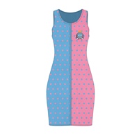Robe pull en maille moulante mi-longue à fermeture éclair, à pois et colorblock, brodée, personnalisée pour la sororité grecque Iota Phi Lambda