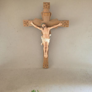 Estatuas Católicas Pintadas a Mano, <span class=keywords><strong>Cruz</strong></span> Cristiana <span class=keywords><strong>de</strong></span> Resina, Jesucristo, Decoración Navideña para el Hogar, Crucifijo <span class=keywords><strong>de</strong></span> 19.09'' <span class=keywords><strong>de</strong></span> Alto, Placa Religiosa para Pared - Product Image 1