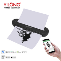 Imprimante thermique portable sans fil Yilong en aluminium pour tatouage – Imprimante de transfert légère à batterie pour maquillage permanent et tatouage corporel