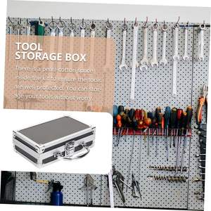 Small Metal Hard Case with Foam Aluminum Hard Case Aluminum Case <strong>Briefcase</strong> - Product Image 4