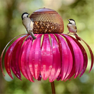 A3705 vente alimentation jardin extérieur fleur oiseau mangeoire Sensation rose coneflow oiseaux mangeoire - Product Image 1