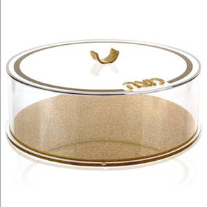 Hộp Judaica Matzah Bằng Bạc <span class=keywords><strong>Acrylic</strong></span> Có Nắp Hộp Đựng Hình Lục Giác Lucite - Product Image 4