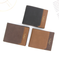 Dompet Pria Kulit, Dompet Lelaki Minimalis Santai Pendek Kustom