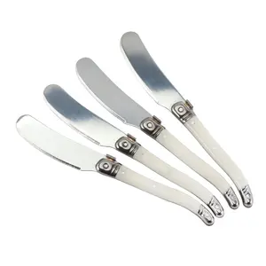 Laguiole Butter Knives White Plastic Handle Multifunctional Butter Spatula Jam Spreader Cake Slicer Cheese Spreader Knife