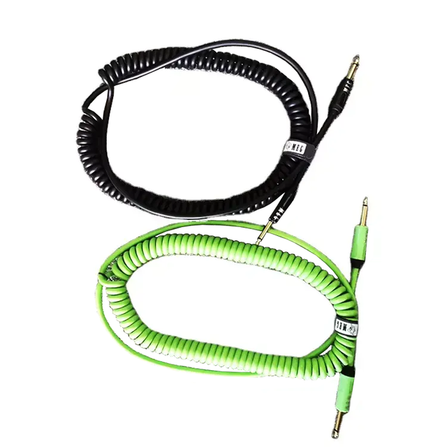 5M Colorful Coiled Electric Guitar Cable Bass Cable Spring Instrument Guitar Cable for Guitar Accessories