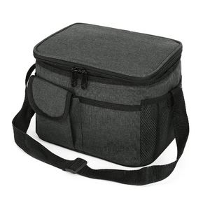 Insulated Water-Resistant Lunch <b>Tote</b> with 4 Pockets Double Side <b>Zips</b> and Sturdy Stitching Water-resistant Cooler Bags - Product Image 1