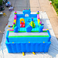 Château gonflable écologique à usage domestique, prix d'usine, avec double toboggan, capacité de 500 kg, pour aire de jeux de jardin