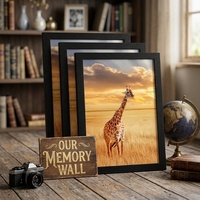 Cadre photo mural en bois incassable et durable pour mur de galerie 11x14 pouces
