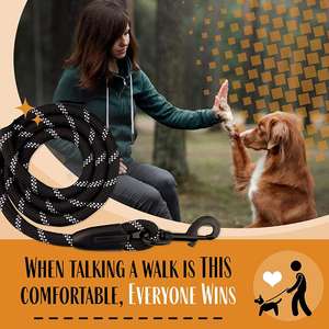 OEM Bergbeklimmen Reflecterende Touw Hondenriem 6 ft Lange Ondersteunt De Sterkste Trekken Grote en Middelgrote Honden - Product Image 6