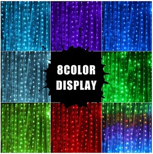 270 LED 15 Fili di Luci a Tenda <span class=keywords><strong>con</strong></span> Telecomando Intelligente, Decorazione per Casa e Giardino, Illuminazione Decorativa per <span class=keywords><strong>Soffitto</strong></span> - Product Image 3