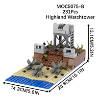 NUEVO Bloques de Construcción Militares de la Segunda Guerra Mundial, Búnkeres de las Tierras Altas, Torre de Vigilancia, Modelo de Acción para Armar, Regalo para Niños, MOC5075