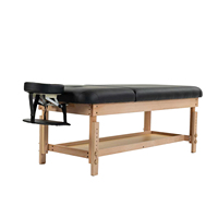 Tempat Tidur Pijat Lipat Berbahan Kayu Beech Solid dengan Busa Kepadatan Tinggi, Meja Perawatan Portabel yang Dapat Disesuaikan untuk Salon, Rumah, dan Klinik