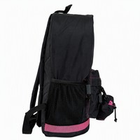 Ensemble de sacs à dos tendance 2 pièces noir et rose minimaliste pour étudiants, sac d'école sans marque avec trousse assortie