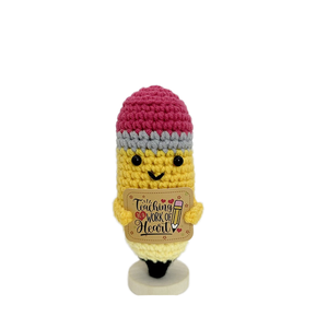Nouvelle poupée en crochet jaune Art Déco faite à la main pour l'anniversaire <span class=keywords><strong>et</strong></span> la fête des enseignants, cadeau pour les professeurs - Product Image 1
