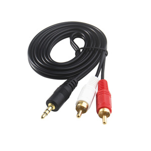 สายแยกสัญญาณเสียงแจ็ค3.5มม. ยาว1.4ม. ไปยังสาย <span class=keywords><strong>RCA</strong></span> AUX 2หัวสำหรับกล่องทีวีโฮมเธียเตอร์สายลำโพง - Product Image 6