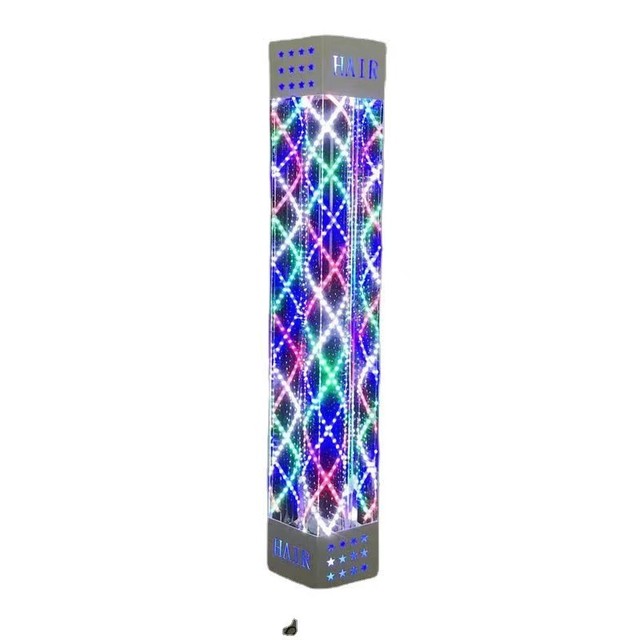 Barbershop Hair Salon Equipment LED Lamp Outdoor Wall Barbers Pole Waterproof Rotating Salon LED Light