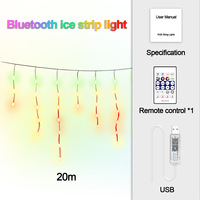 Tira de Luces LED con Control Remoto, Luces de Navidad RGBIC Inteligentes para Exteriores, IP65 Impermeables, Cambio de Color RGB, Sincronización con Música