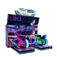 Simulateur de course coloré à monnayeur pour parc d'attractions, machine d'arcade certifiée CE, jeu d'arcade à monnayeur pour centre de divertissement