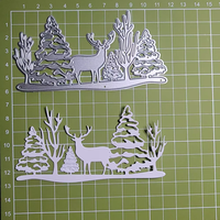 Buon natale decorazione metallo taglio muore pino fulvo stampi Album Album di carte artigianali modello Stencil