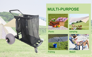 Yonk katlanabilir vagon plaj vagon balıkçılık sepeti balıkçılık ile olta tutucular ağır, büyük kapasiteli sepeti - Product Image 5