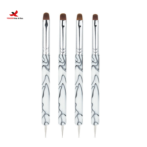 HQ Mixed Proc Discount Factory Wholesale Custom Double Head Dotting # 10 # 12 # 14 # 16 pinceaux à ongles en poils synthétiques avec manche en plastique - Product Image 1