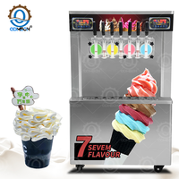 Machine à glaces molles, yaourts glacés, smoothies, bowls d'açaï, milkshakes, café glacé et slushs à 5 saveurs, 8 fonctions