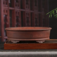 Pots à Bonsaï en Céramique Glacée Modernes de 21 cm, Design Artisanal pour la Décoration de la Maison et du Jardin, Plantes Cactus et Succulentes