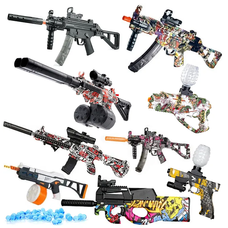 Customize Your Own Logo AK47 MP5 UZI Gel Blaster Splatter Ball Gun Fun Paint Splat R Splatrball Soft Bullet Orby Gell Toy Gun