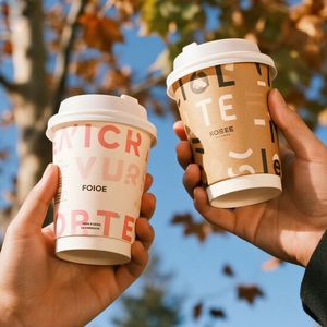 Custom Paper <b>Cup</b> <b>Disposable</b> 8/10/12/14/16/24oz Double Wall Paper Coffee <b>Cup</b> for Hot Cold Drinks Juice Milk Tea With Lid - Product Image 1
