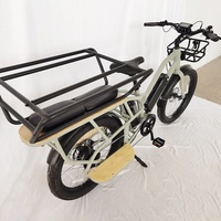 Vélo électrique à assistance au pédalage 48V 500W avec moteur arrière sans balais, batterie lithium 15Ah, cadre en aluminium, vélo cargo, roues 24*3.0, freins à disque hydrauliques