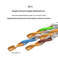 Cable Ethernet LAN CAT6A SFTP de cobre OFC, blindado metálico, par trenzado, para interiores, con conector RJ45, 1-100M, al por mayor