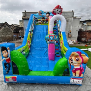 Yuedongインフレータブル23ftドライスライドPVCバウンサーコンボ遊び場漫画登山家ブルーパーク - Product Image 6