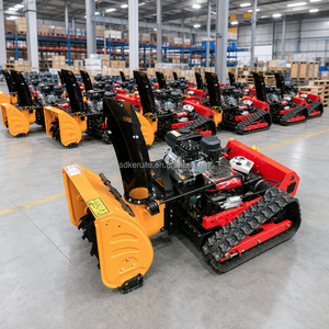 Souffleuse à <span class=keywords><strong>neige</strong></span> et tondeuse à gazon industrielle 2 en 1 de 7,5 CV avec télécommande et chenilles pour une utilisation en jardin toute saison - Product Image 1