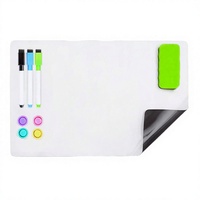 Tableau blanc magnétique pliable UCI avec tableau de messages en PET imprimé UV, tableau d'écriture réutilisable pour le bureau, l'école et la maison