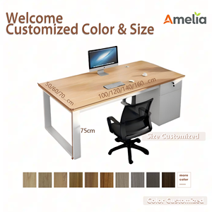 Scrivania Moderna <span class=keywords><strong>in</strong></span> Acciaio, Arredo di Lusso Confortevole, Postazione di <span class=keywords><strong>Lavoro</strong></span> per Manager Aziendale, Tavolo Direzionale Durevole per <span class=keywords><strong>Ufficio</strong></span> Domestico - Product Image 3